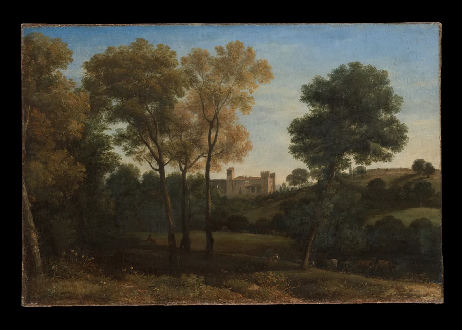 Cultural archive image of “View of La Crescenza”, catalogued as Paintings, dating to 1648–50. Medium: Oil on canvas. Dimensions: 15 1/4 x 22 7/8 in.
