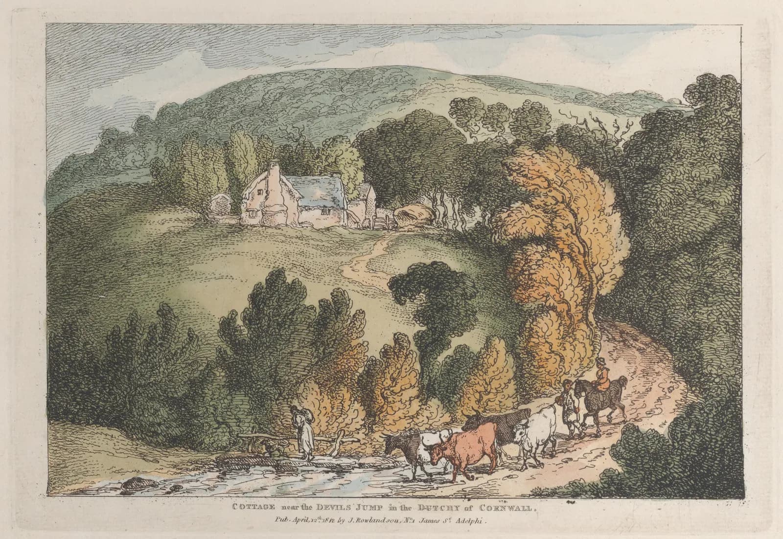View of the Church and Village of St. Cue, Cornwall